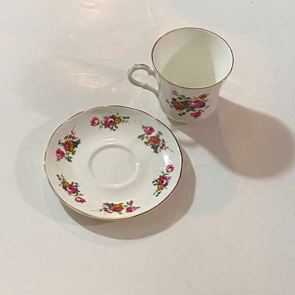 VTG, Springfield White Ceramic Tea Cup Plate Set - Picture 2 of 10